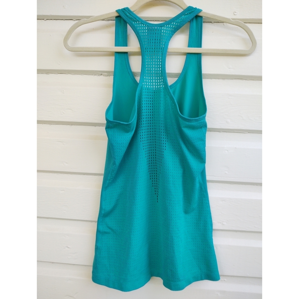 Nike HyperCool Racerback Tank Teal Mesh Back Small - Picture 3 of 8